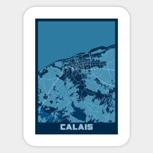 Calais - France Peace City Map Sticker